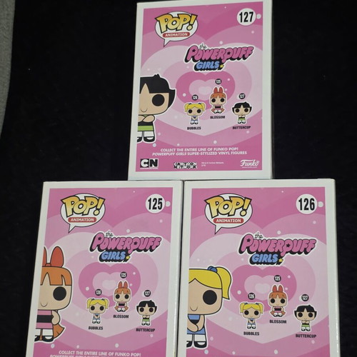 Funko Pop Powerpuff Girls Bundle used, Blossom Bubbles Buttercup 2016