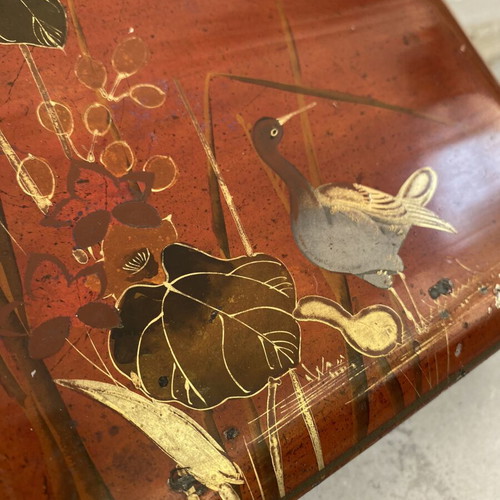 Japanese antique lacquer box used