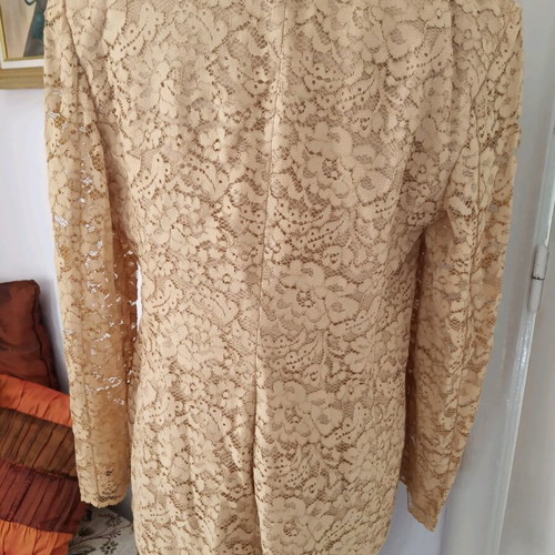 Lace jacket used, size large, beige brown