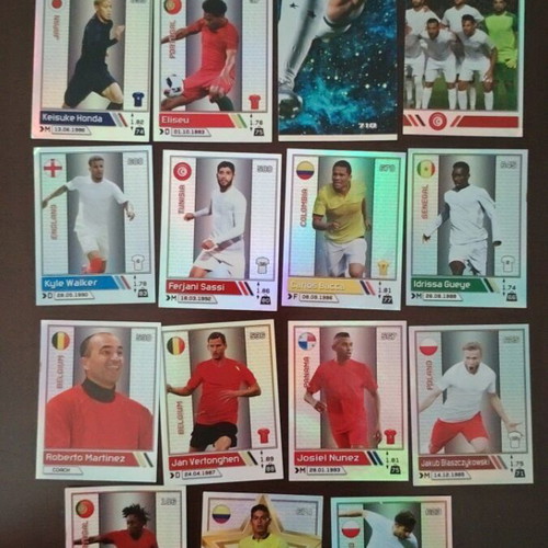 Golden Shop Stars of World Football stickers 15 pieces like new