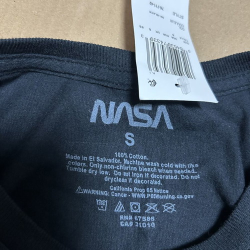 NASA Astronauts Walking On The Moon T-Shirt Small Black new
