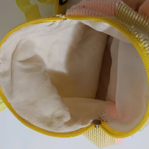 Children's piglet bag like new, yellow and orange