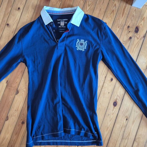 Navy & Green long sleeve shirt Large, new