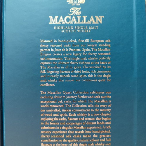The Macallan Enigma single malt whisky new