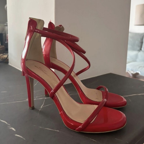 Sante red patent leather sandals like new, size 39