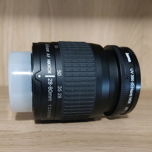 Nikon 28-80mm f3.3-5.6 AF Nikkor G manual like new with Hama UV390 filter and lens hood