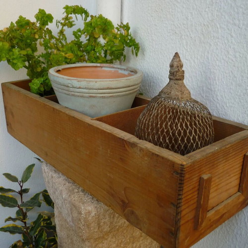 Wooden vintage file drawer used from the 1960s