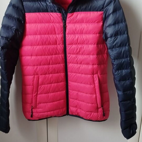 Women's lightweight puff jacket like new, pink and blue, size XS
