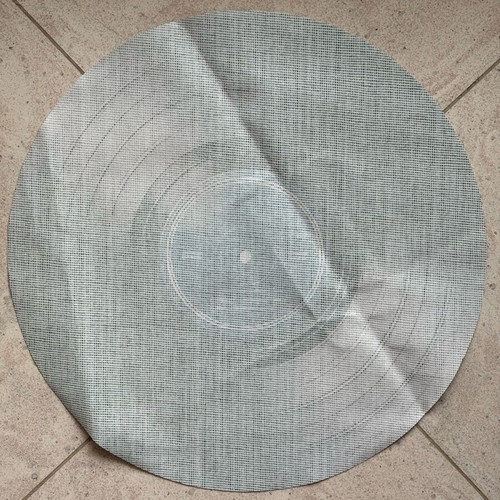 Round Vinyl Record Placemats new, set of 4, canvas fabric