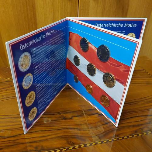 Austria euro coin set 2002 new