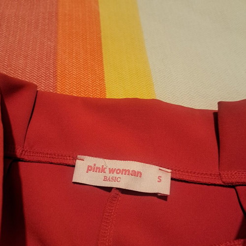 Pink Woman high-waist women's shorts like new, red, size S
