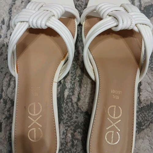 Exe flat sandals like new, size 38, white