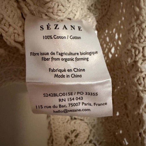 Sézane cotton blouse Small like new, ecru