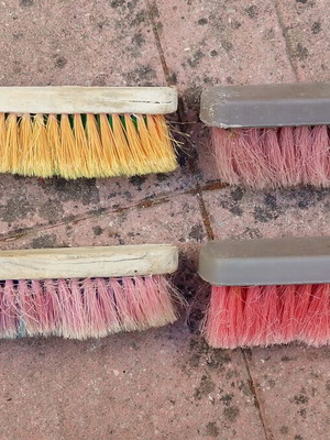 Set of whitewash brushes used, vintage