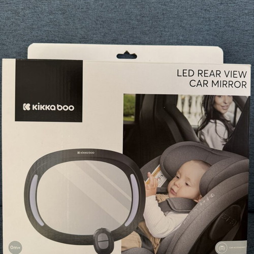 Kikkaboo baby car mirror with remote and lighting