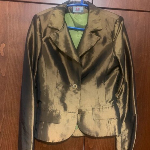 Jacket bronze taffeta like new, gold color size S