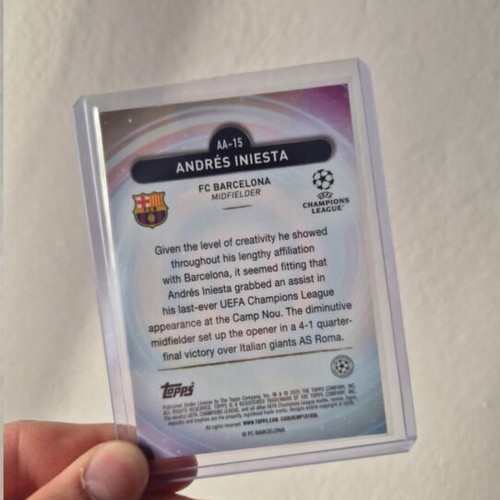 Andrés Iniesta Orange Refractor card /25 like new