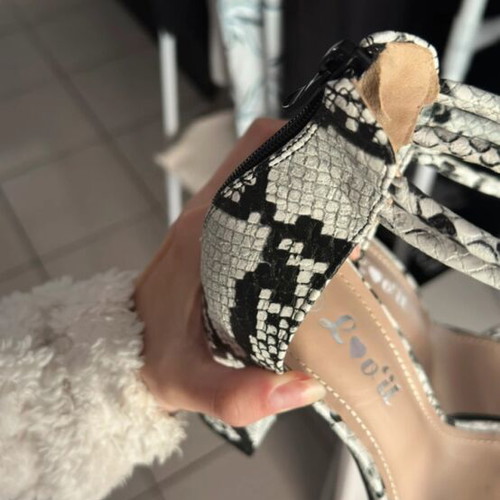 Attrattivo animal print pumps new black and white size 39