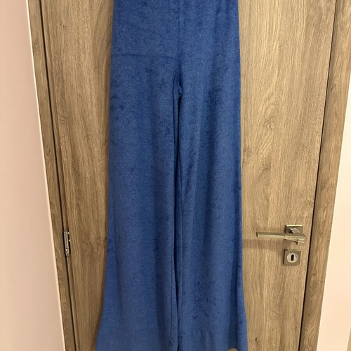 Wide-leg pants set with bustier like new, blue, small/medium