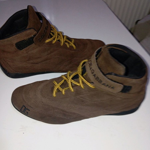Dolce & Gabbana Men's Ankle Boots Size 45 Brown Suede Like New