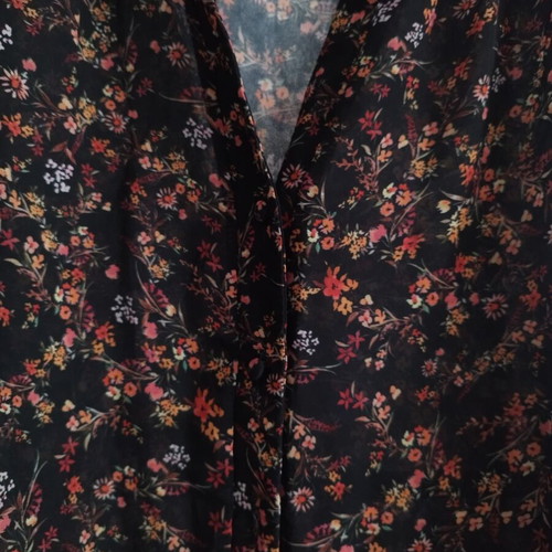 Semi-transparent shirt like new, black, size L