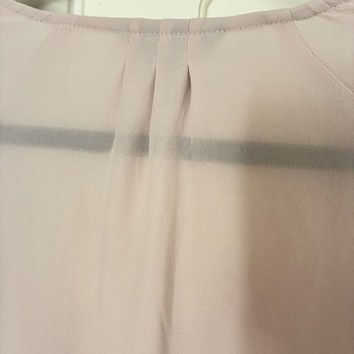 H&M Muted Light Pink Sheer Blouse Top Size S like new