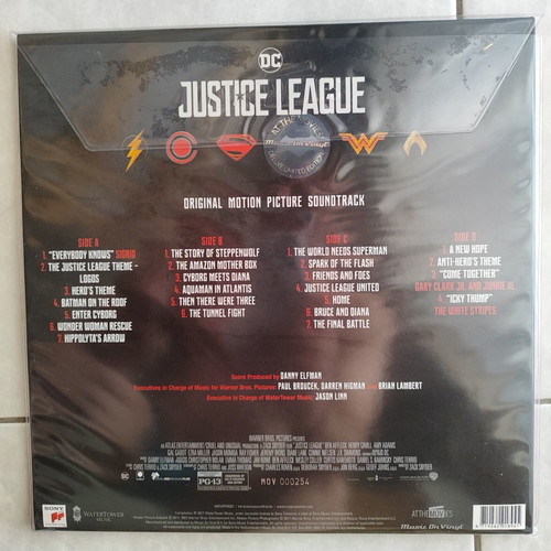 Justice League Soundtrack Double LP Flaming Coloured Vinyl