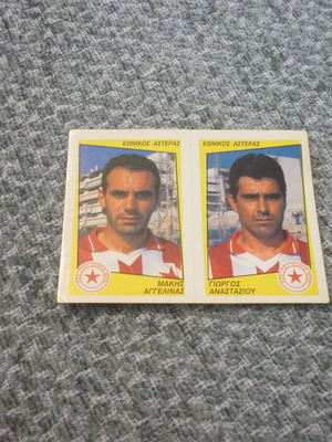 Panini Ελληνικό Ποδόσφαιρο 1998 #416 Α-Β αυτοκόλλητο Αγγελίνας και Αναστασίου