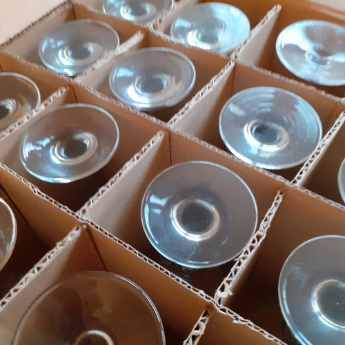 Set of 24 new stemmed glasses