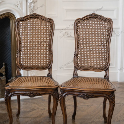 Antique French Louis XV chairs pair like new
