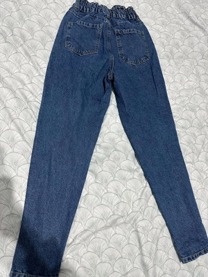 Stradivarius women's jeans like new, blue, mid-rise with elastic waist
