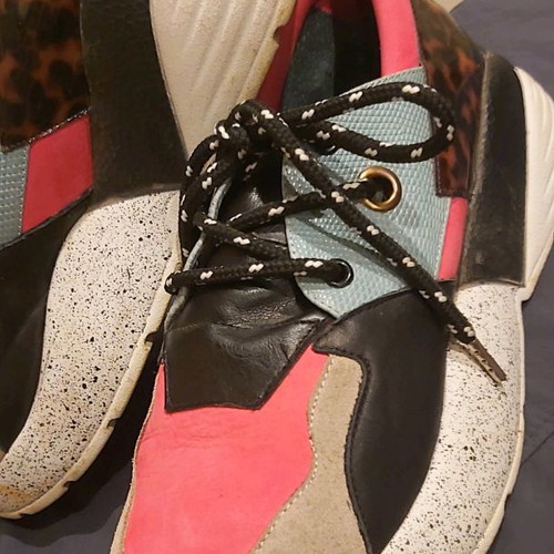 TSAKIRIS MALLAS women's sneakers size 39 leather used, multicolor