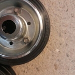 Τροχοί 80mm με μαύρο λάστιχο και μεταλλική ζάντα καινούργιοι