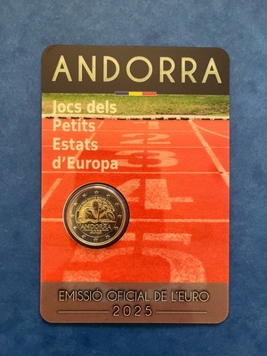 2 ευρώ Andorra 2025 Coincard καινούργιο