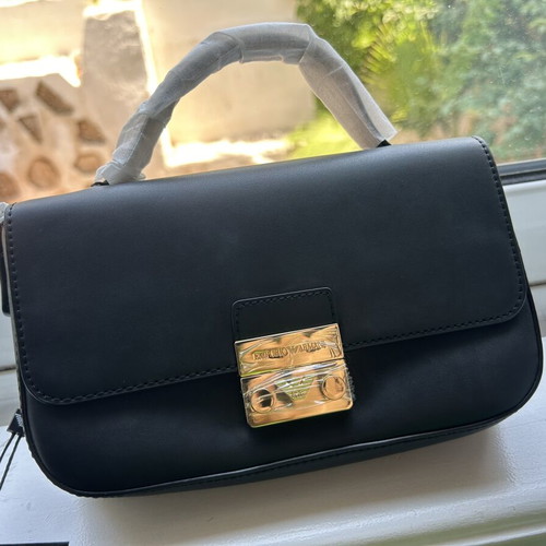 Emporio Armani handbag new, black and gold