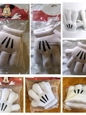 2 Large Children's Plush Gloves MICKEY/Disney Store