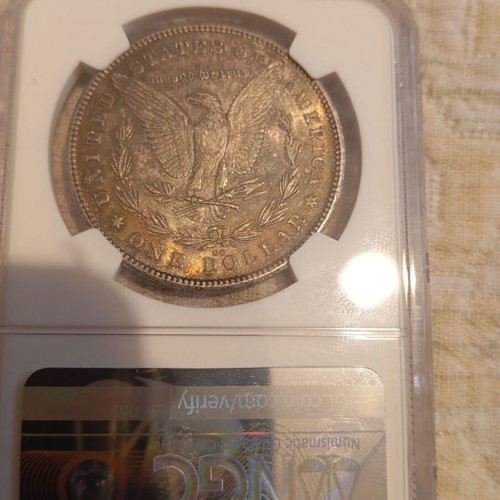 Morgan Dollar 1878 cc like new, certified by NGC AU 58
