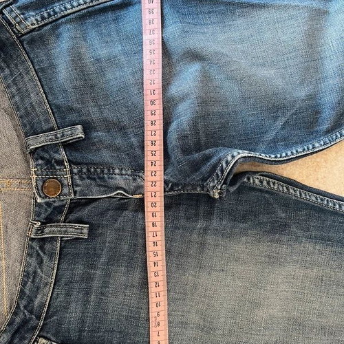 Ultra Low Waist Y2K Meltin' Pot Vintage Bootcut Jeans used, blue turquoise