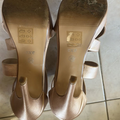 Exe sandals pink-gold size 39 like new, 12cm heel