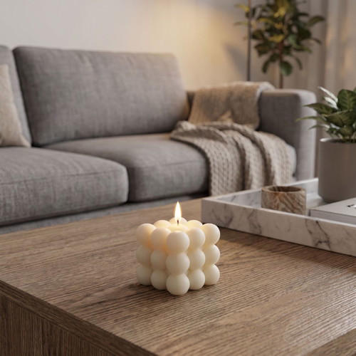 Bubble scented plant candle with golden orchid aroma, new