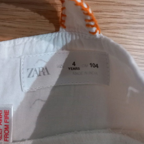 Zara summer one-piece used for 4 years old, white