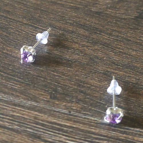 Earrings used, purple