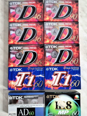 Audio cassettes new, sealed pack of 10