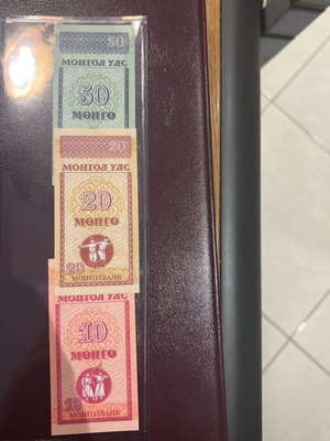 Mongolian banknotes uncirculated (UNC) new