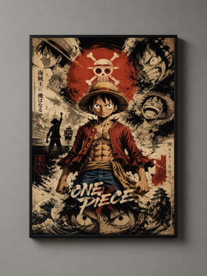 One Piece framed poster new, 30x40cm