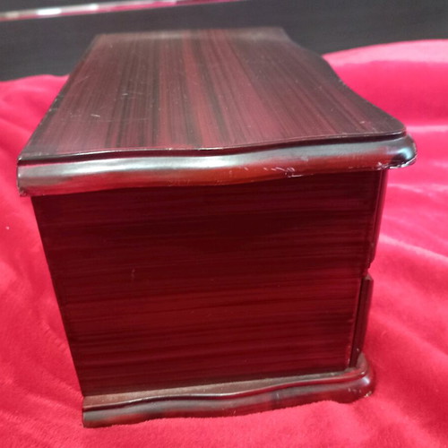 Vintage jewelry music box used with dancing ballerina