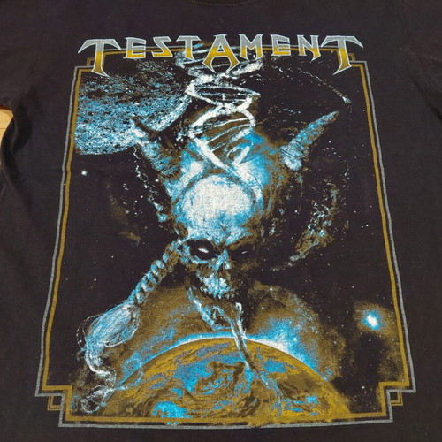 Testament Titans Of Creation Skull Cotton Shirt size M like new