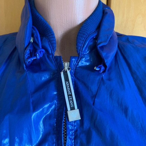 Αδιάβροχο μπουφάν Armani Jeans σαν καινούργιο, μπλε, με κρυμμένη κουκούλα