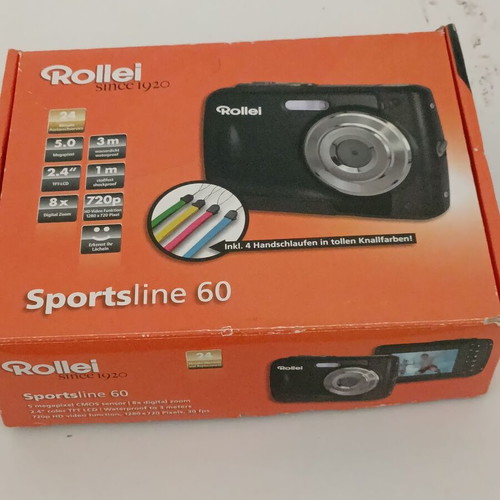 Rollei Sportline60 camera like new with batteries and accessories