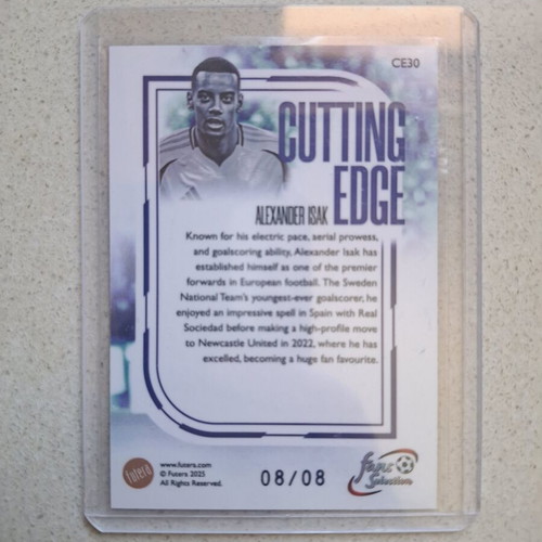 Futera 2025 Alexander Isak Cutting Edge 8/8 new